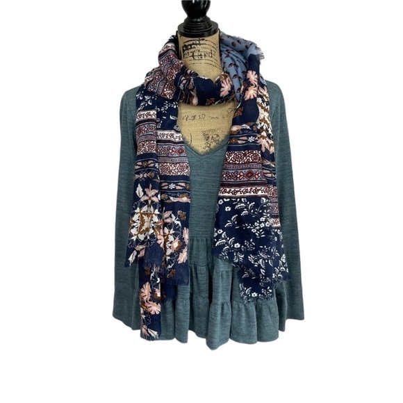 Anthropologie-deletta-ruffled BOHO Green Chic Blouse - Picture 5 of 11